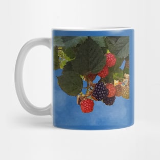 Bramble Branch Black and Red Blackberries Mug